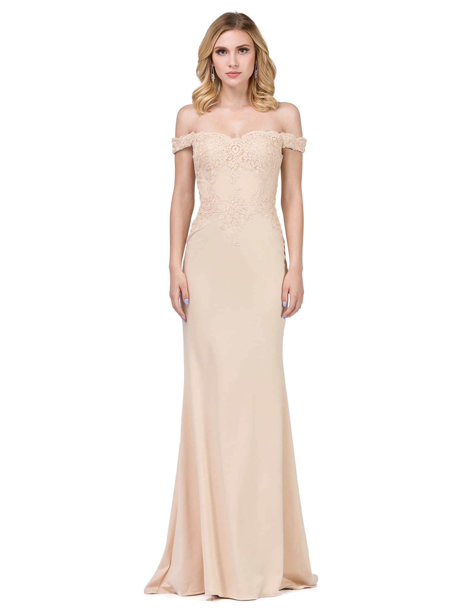 Off-the-Shoulder Sweetheart Lace Sheath Prom Gown (Style 2562)